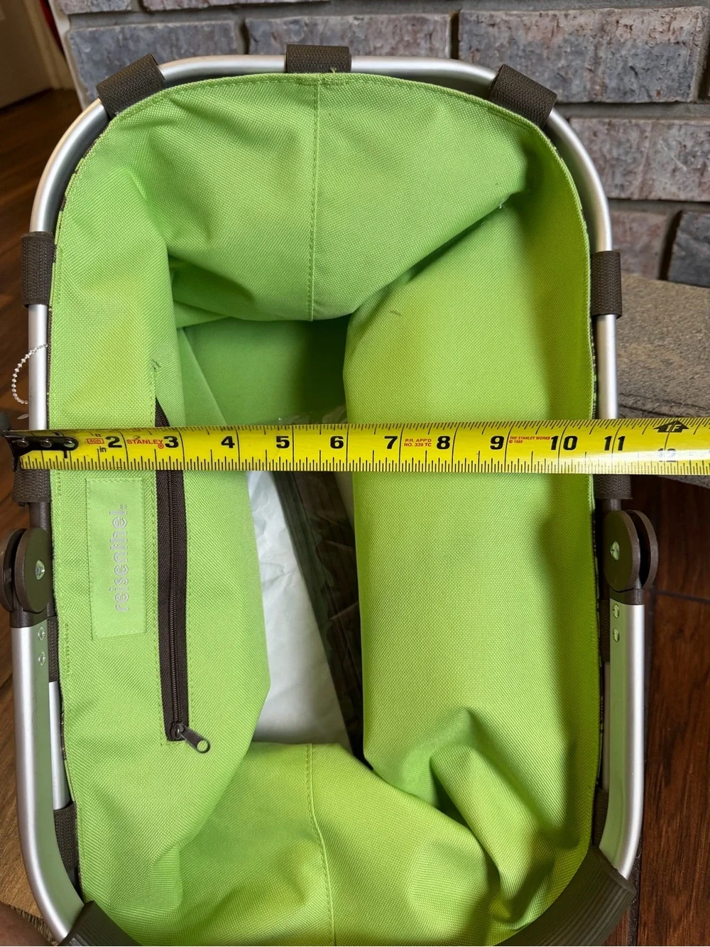 Green & Brown Floral Market Basket / Picnic Basket